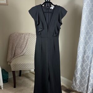 Elegant Black Plunge Jumpsuit